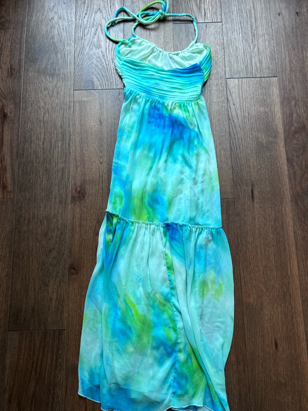 MANGO PRINTED HALTER-NECK MAXI DRESS - Picture 4 of 8
